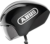 ABUS Zeitfahrhelm Gamechanger TT 1.1 - aerodynamischer Fahrradhelm für sportliches Fahren - Triathlon, Zeitfahren und Bahnradfahren - für Damen und Herren - Größe S, Schwarz