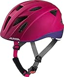 ALPINA XIMO L.E. - Leichter, Sicherer & Bruchfester Fahrradhelm Mit Optionalen LED-Licht Für Kinder, deeprose-violet matt, 47-51 cm