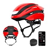 Lumos Ultra Smart-Helm | Fahrradhelm | Vorder- und Rücklicht (LED) | Blinker | Bremslichter | Bluetooth-Verbindung | Erwachsene: Herren, Damen (Bullish Red, Größe: M-L) MIPS