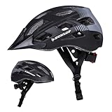 Dunlop Fahrradhelm mit Licht - Fahrradhelm Damen und Herren - Verstellbar von 55 bis 58 cm - Fahrrad Helm Größe M - mit LED-Beleuchtung - 3 Lichtmodi - Schwarz