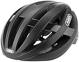 ABUS Rennradhelm Viantor - Sportlicher Fahrradhelm für Einsteiger - für Damen und Herren - Schwarz Matt, Größe S