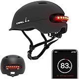 LIVALL Smart Cityhelm, Fahrradhelm Bluetooth mit automatisch LED Rücklicht, SOS Warnsystem und LED-Rückleuchten, Blinker, Radhelm für Stadtpendler, Erwachsene: Herren, Damen, Schwarz